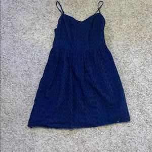 a navy blue dress